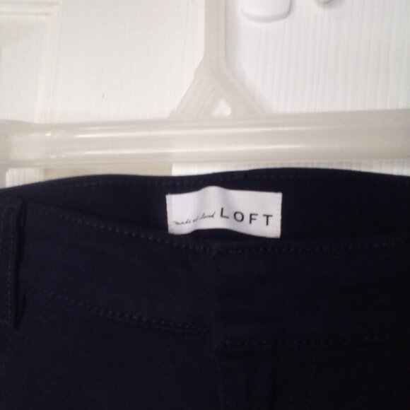 Loft Pants Women 25 0 Skinny Ankle Button Detail Blue - Picture 9 of 14